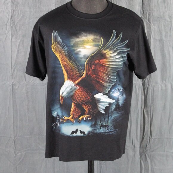 Vintage Graphic T-shirt - Bald Eagle Big Graphic Rock Chang - Men's Large - Picture 1 of 9